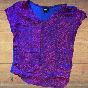 Mossimo Women's Blouse Shirt Top Size XS Purple Blue